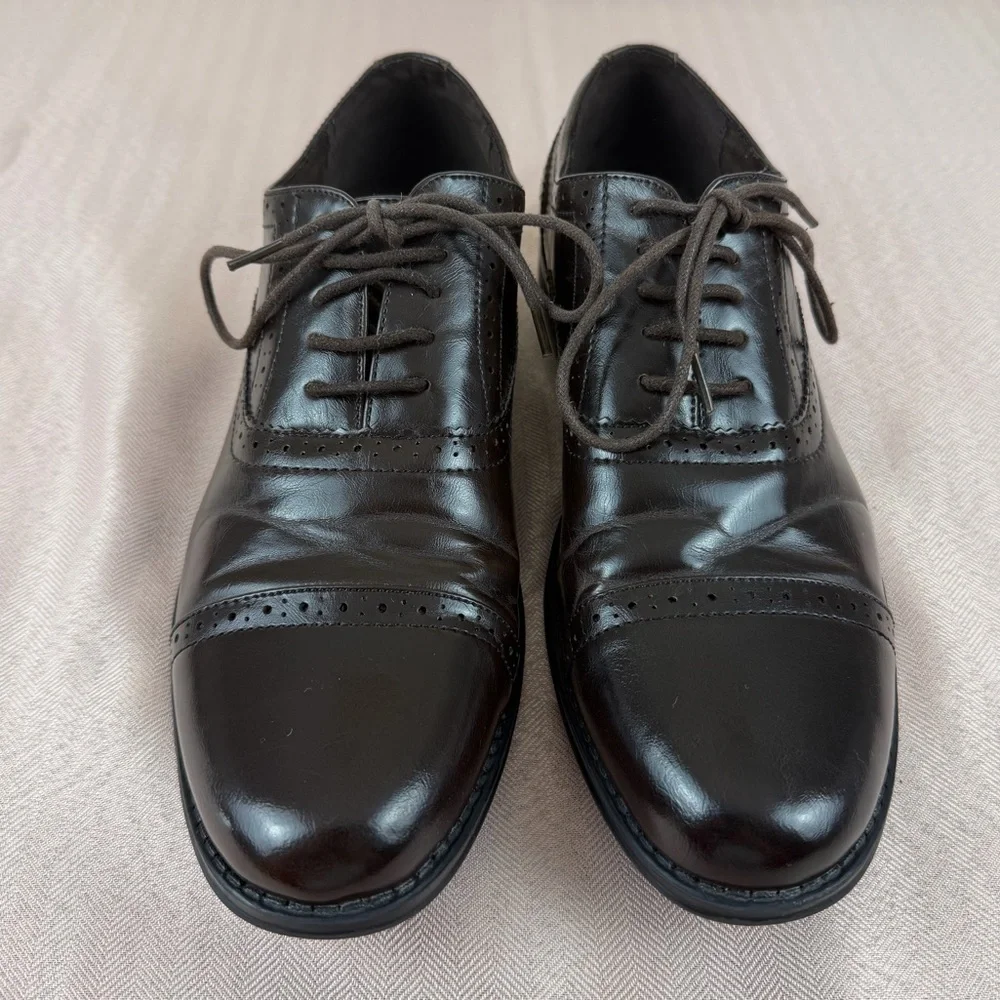 Steve Madden Men’s Dark Brown Oxford Dress Shoes,‎ Size 8.5